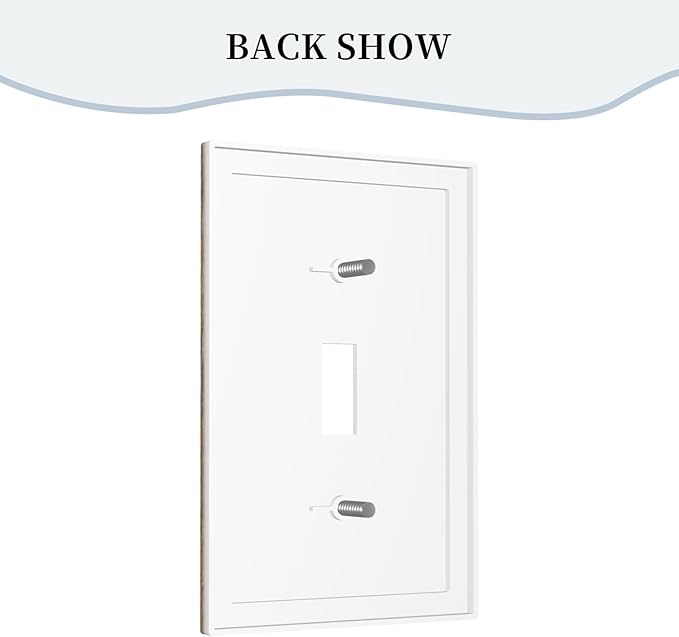 Light Switch Cover Plate Rustic Wood Grain Country Vintage Wooden Board 1 Gang Wallplate Single Toggle Outlet Covers Decorative Switch Plate Covers Electrical Faceplate for Farmhouse Home