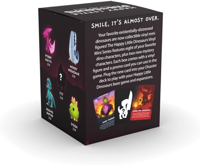 Unstable Games TeeTurtle Happy Little Dinosaurs - Vinyl Mini Figures Mystery Box Series, Black