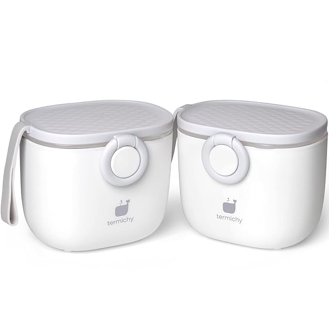 Termichy Baby Formula Dispenser, Portable Formula Dispenser Container with Scoop and Carry Handle for Travel Outdoor Activities for Baby Infant, 500ml 2Pack