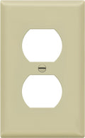 Enerlites 8821-I Duplex Receptacle Outlet Wall Plate, Standard Size 1-Gang, Polycarbonate Thermoplastic, Ivory