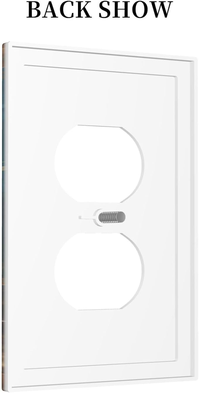 Delicate White Daisy Jars Retro Wood Background Outlet Covers 1 Gang Duplex Light Switch Cover Decorative Switch Plates Electrical Receptacle Faceplate Wall Plate for Farmhouse Home Decor