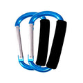 Stroller Hooks by Baby,2 pcs Carabiner Stroller Hook Organizer for Hanging Purses, Diaper Bag, Shopping Bags. Clip Fits Single/Twin Travel Systems, Car Seats and Joggers(Sky Blue)