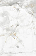 White Marbling Golden Stream Lines Print Light Switch Cover Plate 1 Gang No Device Blank Electrical Wall Plates Faceplate Decorative Switch Plate Covers for Bathroom Kitchen Decor
