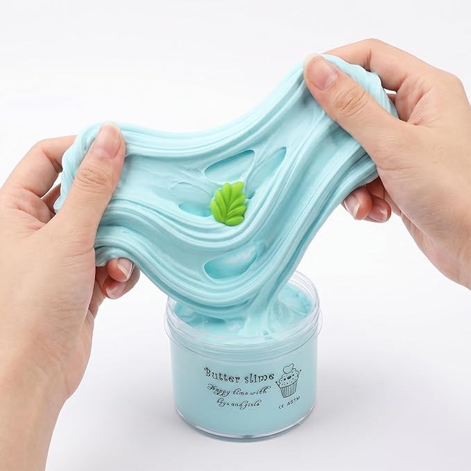 4 Pack Butter Slime Kit, Soft and Non-Sticky Sludge Toy, for Girls Boys Party Favor, Birthday Gifts, Stress Relief Toy