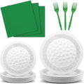 Qyeahkj 100 Pcs Golf Party Supplies Plates and Napkins Set Golf Birthday Decorations Paper Tableware Dinnerware Kit Disposable Sports Ball Themed Party Decor Favors for Kids Serves 25