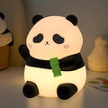 Rytinazzz Panda Night Light, 50-Hour Battery & Pat-to-Change Brightness, Squishy Silicone Lamp for Girls Kids Bedroom, USB Rechargeable with Timer, Mothers Day Gifts for Kids