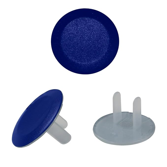 Baby Safety Outlet Plug Electrical Socket Covers, Pure Blue Color