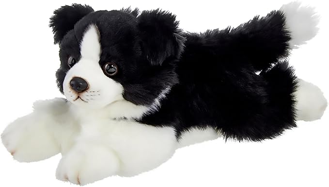 Bearington Dog Stuffed Animal Realistic Dog Plush Border Collie Shep Cute Plushies for Kids Boys & Girls - 13"