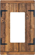 Faux Wood Decorative Printed Single Gang Rocker Light Switch Cover Plates Decorative Outlet Covers, 1 Gang Rocker Wall Plate