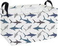 Essme Rectangular Kids Basket,Shark Baskets with Handles for Boys Room Decor,Toy Bins for Kids,Gifts Box,Shelf Basket,Toy Organizer(Shark)