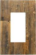 Brown Wood Vintage Rustic Old Board Decorative Outlet Covers 1 Gang Single Rocker Light Switch Cover Plate Wall Plates GFCI Faceplate for Farmhouse Home Decor