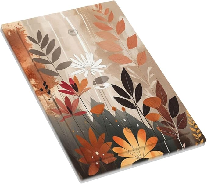Boho Minimalist Vintage Wildflowers Plant Floral Art Watercolor Light Switch Cover Plate 1 Gang Electrical Wall Plates Faceplate Decorative Switch Plate No Device Blank for Bedroom Living Room Decor