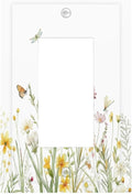 Colorful Wildflowers Dragonfly Butterfly Floral Decorative Outlet Covers 1 Gang Single Rocker Light Switch Cover Plate Wall Plates GFCI Faceplate for Bedroom Living Room Decor