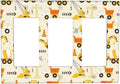 Decorative Outlet Covers Construction Vehicle Yellow Trucks Diggers 3 Gang Light Switch Cover Plate Triple Rocker Wall Plates for Electrical Outlets Switch Plate Covers for Home Decor