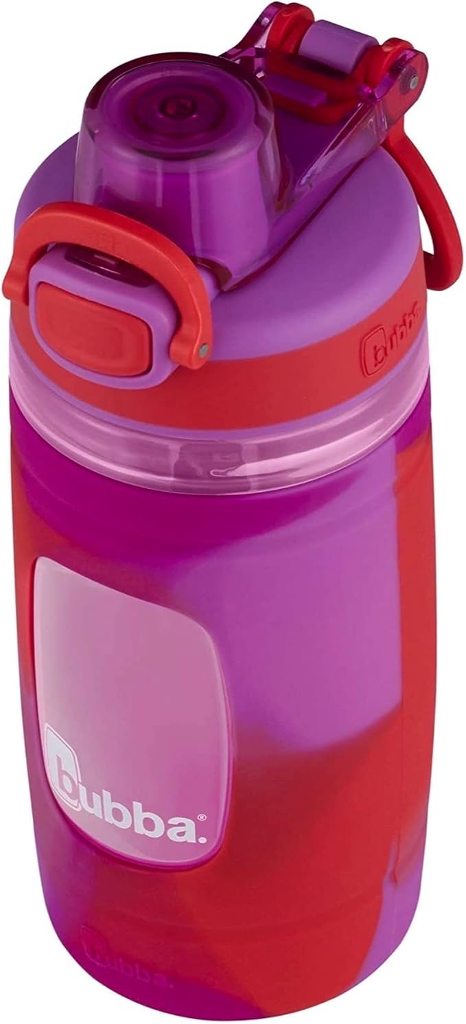 Bubba Flo Kids Water Bottle with Silicone Sleeve, 16oz., Watermelon and Wild Berry