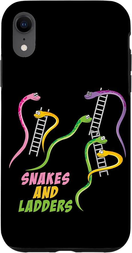 iPhone XR Snakes and Ladders Humor Board Game Gamer Womens Men Kids Case