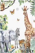 Elephant Giraffe Jungle Animals Leopard Zoo Light Switch Cover Plate 1 Gang No Device Blank Electrical Wall Plates Faceplate Decorative Switch Plate Covers for Kids Room Nursery Decor