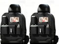 XDV Car Seat Organizers,Multi-functional Back Seat Protectors, Storage Pouches, Child kicking prevention and Tray Holders Kick Mats Back (for Cars, Kids,and Rear Seats) (Black, 2 Pack)