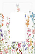 Boho Watercolor Wildflowers Floral Plants Flower Decorative Outlet Covers 1 Gang Single Rocker Light Switch Cover Plate Wall Plates GFCI Faceplate for Bedroom Living Room Decor