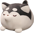 Plush Husky Stuffed Animal Dog Hugging Pillow Cuddly Plushie Toy Anime Husky Gifts for Kids and Lovers in Birthday, Valentines (Black, 20 Inch)