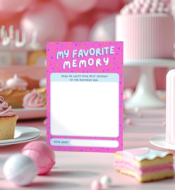 Markt My Favourite Memory, Birthday Party Games for Kids Party Games, Game Supplies and Activities for Teens, Boys or Girls- Can Play with Who Knows The Birthday Girl Best or Bingo