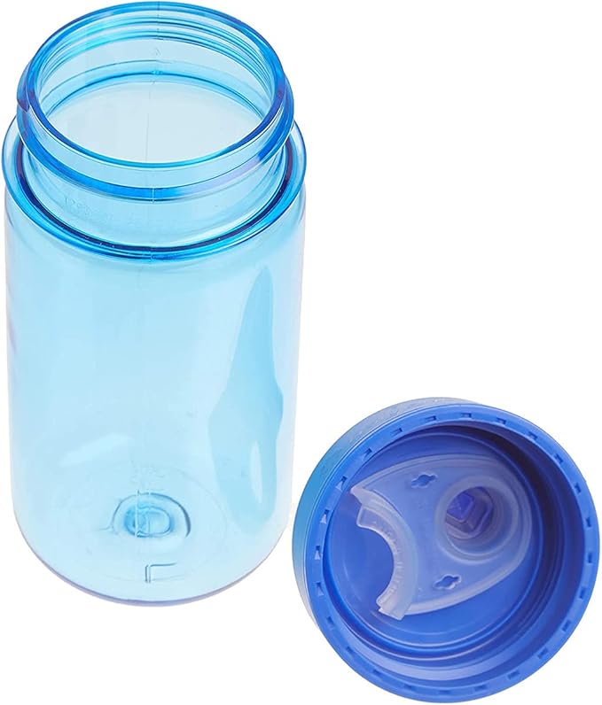 Nalgene Kids Sustain Grip-N-Gulp Water Bottles Made with Material Derived from 50% Plastic Waste, Leak Proof Sippy Cup, Durable, BPA and BPS Free, Dishwasher Safe, Reusable, 12 Ounces, Orange Volcano