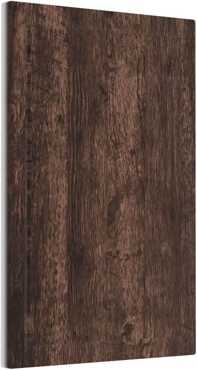 Brown Dark Wood Plank Rustic Vintage Print Light Switch Cover Plate 1 Gang No Device Blank Electrical Wall Plates Faceplate Decorative Switch Plate for Farmhouse Home Decor
