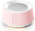 BGOVERSS White Noise Machine with Night Light – 20 Soothing Sounds, 10 Color Lights, 5 Timer Settings & Memory Function, Portable Sleep Sound Machine for Baby Nursery, Kids & Adults, Pink