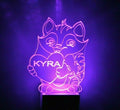 MIRROR MANIA Night Light Multi Color Personalized LED Plug-in, Ultra-Slim Touch Night Light Smart Dusk to Dawn Sensor, Kids Children's Bedroom Kitchen Bathroom Hallway Play Room Variations (Cat)
