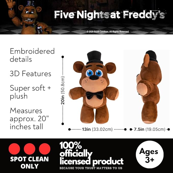Five Nights at Freddy's Kids Bedding Super Soft Plush Cuddle Pillow Buddy, (Officially Licensed Product) By Franco