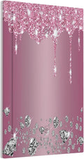 Switch Plates Sparkling Diamonds Pink Silver Glitter Drops 1 Gang Light Switch Cover No Device Wall Plate Decorative Blank Switchplate Electrical Faceplate for Bathroom Home Art Panel Decor