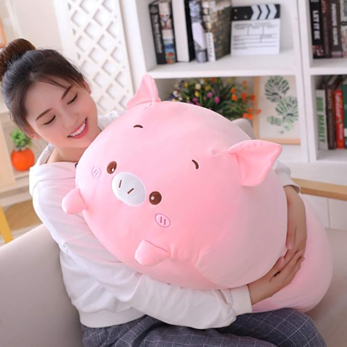 Pig Plush Pillow, Soft Pink Pig Stuffed Animal Body Pillow Toy Gifts for Bedding, Kids, 33.5"