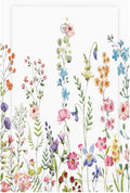 Boho Watercolor Wildflowers Floral Plants Flower Light Switch Cover Plate 1 Gang No Device Blank Electrical Wall Plates Faceplate Decorative Switch Plate Covers for Bedroom Living Room Decor