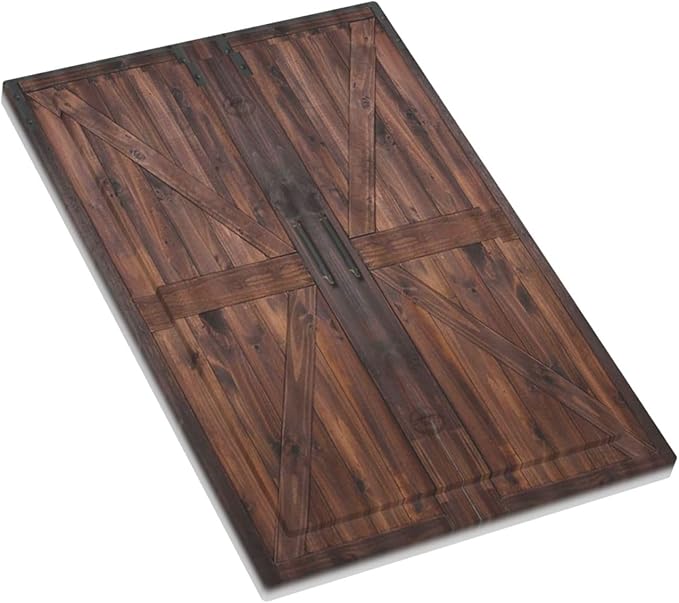 Rustic Barn Doors Vintage Brown Wood Plank Print Light Switch Cover Plate 1 Gang No Device Blank Electrical Wall Plates Faceplate Decorative Switch Plate Covers for Farmhouse Home Decor