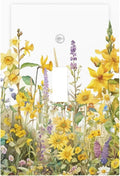 Wildflowers Sunflower Lavender Daisy Floral Decorative Light Switch Cover 1 Gang Single Toggle Device Electrical Faceplate Switchplates Decorator Outlet Wall Plate for Bedroom Living Room Decor