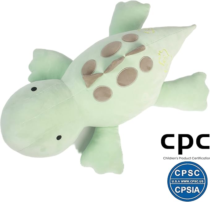 4LB Cute Weighted Stuffed Animals Plush - Calming Weighted Stuffed Animals for Anxiety 24 inch Soft Weighted Dinosaur Plush Toy Pillow for Adults and Children (Green Dinosaur)