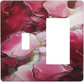 Decorative Outlet Covers Abstract Luxury Red Gold Marble Textures 2 Gang 1 Gang Wall Plate Cover Single Toggle Rocker Combination Light Switch Cover Plate Jumbo Switch Cover Plate