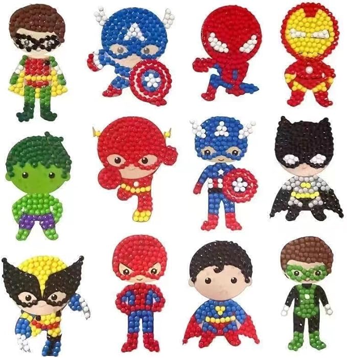 Diamond Art Kits for Kids & Boys & Girls,Gem Stickers,Diamond Painting Kits,Arts & Crafts for Kids & Boys & Girls Ages 4-6-8-10-12 Birthday Party Gift Toy