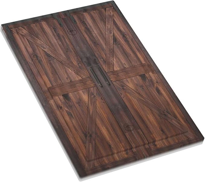 Decorative Light Switch Plate Covers Rustic Barn Doors Vintage Wood Plank 1 Gang No Device Single Blank Outlet Covers Wall Plate Light Switch Cover Plate for Farmhouse Bedroom Home Decor