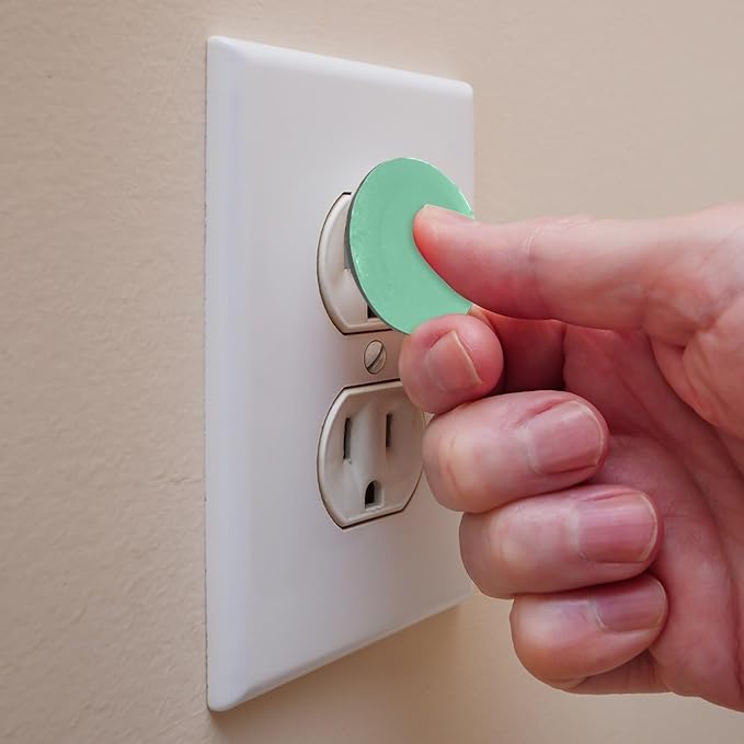 Pure Light Green Color Outlet Plug Covers Child Proof Electrical Outlets Protector - Wall Socket Protector for Baby Kids- Electrical Insulation