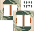 Outlet Covers Vintage Boho Sun Leaf 1 Gang Duplex Light Switch Cover Plate Decorative Wall Plates Electrical Switchplate Receptacle for Bathroom Bedroom Decor（2 Pack）