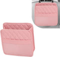 Car Seat Back Organizer, Multipurpose Car Organizer Hanging, Waterproof PU Leather Auto Backseat Storage Bag, Travel Essentials Accessories, Universal for Vehicles, Sedan, SUV (Pink)