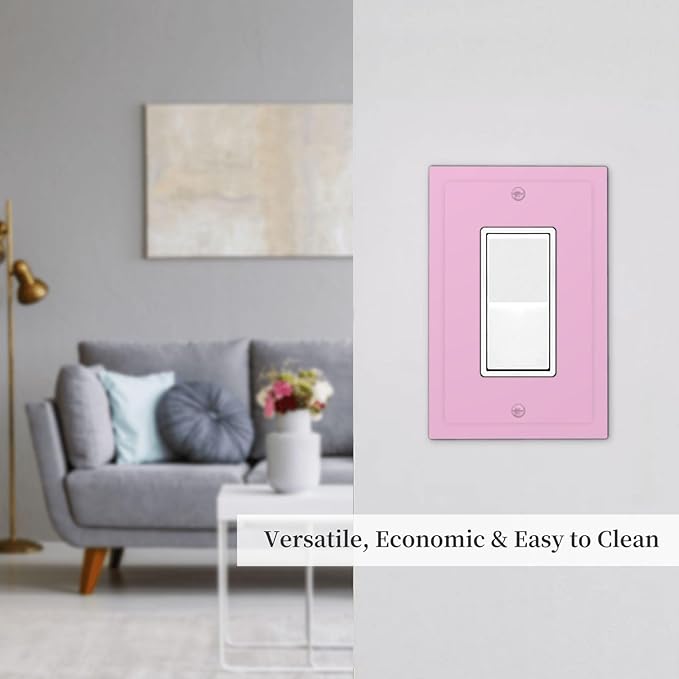 Curte Purple Decorative 1 Gang Outlet Light Switch Cover Woman Girl Room Rocker/Decorator Face Switch Wall Plate GFCI Outlet Cover Plate