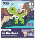 BINCA Dotties Dot Art Activity Kit, 1500+ Stickers, 8 Dinosaurs Mess-Free Activities, DIY Dot Sticker Art, Kids Travel Activities, Gifts for Girls Ages 4,5,6,7