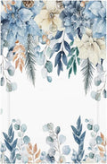 Blue Vine Snowflake Plants Leaves Floral Flowers Light Switch Cover Plate 1 Gang No Device Blank Electrical Wall Plates Faceplate Decorative Switch Plate for Bedroom Living Room Decor