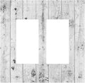 Decorative Outlet Covers Rustic White Grey Wood Grain 2 Gang Double GFCI Rocker Electrical Wall Panels Light Switch Cover Plate for Farmhouse Home Decor