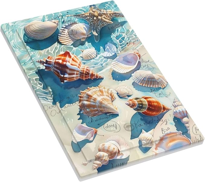Light Switch Cover Plate Ocean Waves Starfish Conch Scallop Shell 1 Gang No Device Blank Electrical Wall Plates Faceplate Decorative Switch Plate For Kids Room Nursery Decor