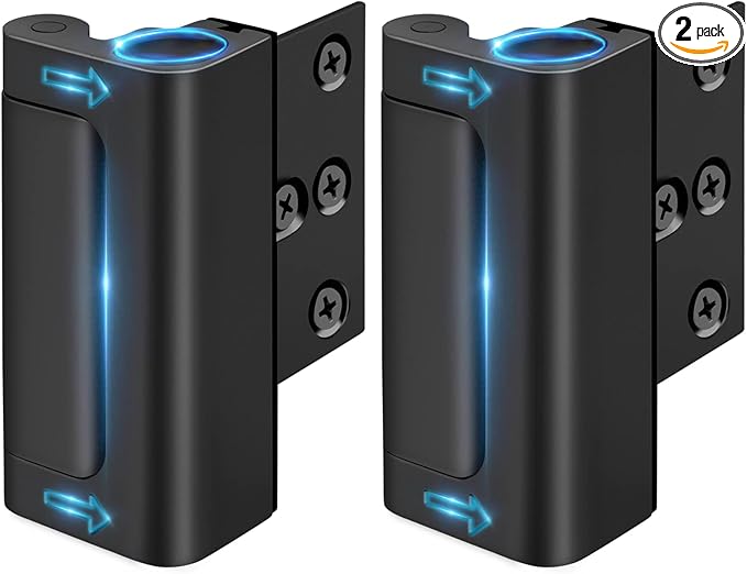 Home Security Door Reinforcement Lock - Child Proof Locks for Front Door Safety, Withstand 800 lbs Top Flip Latch for Inward Swinging Door