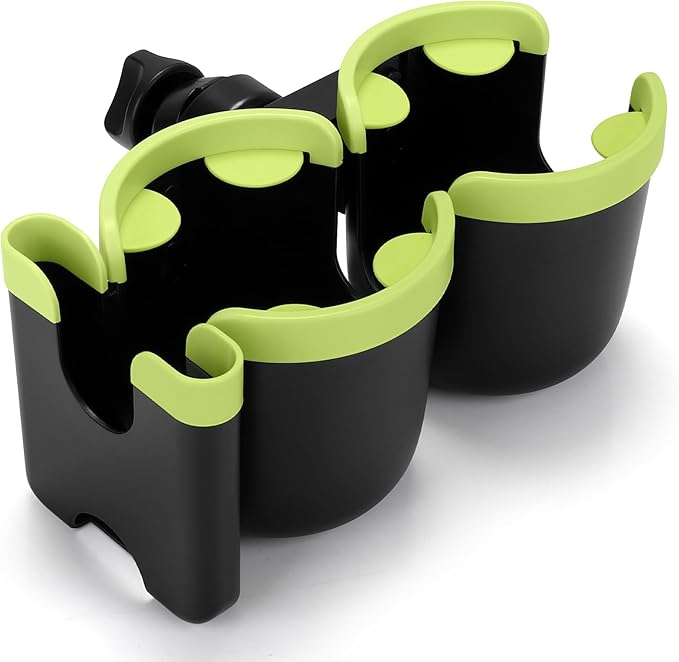 Accmor Stroller Cup Holder with Phone Holder, Bike Cup Holder, Universal Cup Holder for Uppababy Nuna Doona Strollers, 2-in-1 Cup Phone Holder for Stroller Bike Accessory