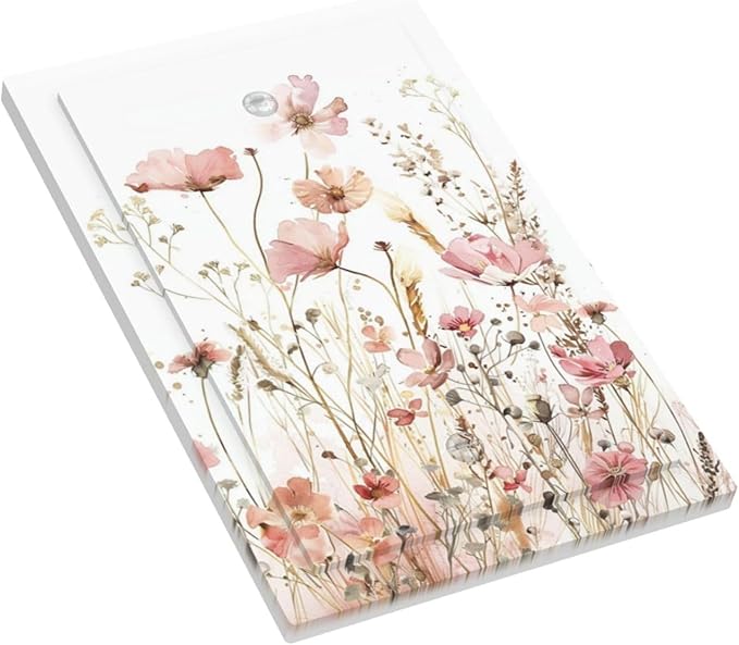 Boho Floral Watercolor Pink Wildflower Butterfly Light Switch Cover Plate 1 Gang No Device Blank Electrical Wall Plates Faceplate Decorative Switch Plate for Bedroom Living Room Decor